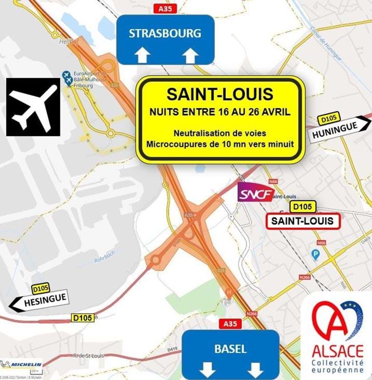 5A3F : plan des travaux à partir du 16 avril.