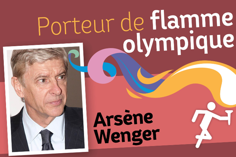 Arsène Wanger, porteur de flamme olympique
