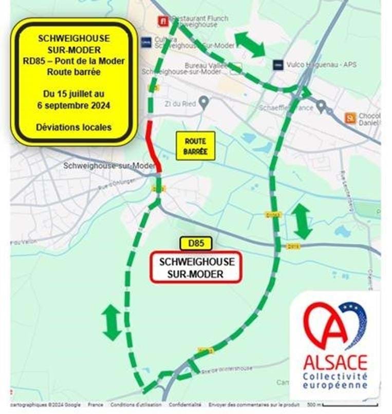 Travaux sur ouvrage d'art à Schweighouse-sur-Moder
