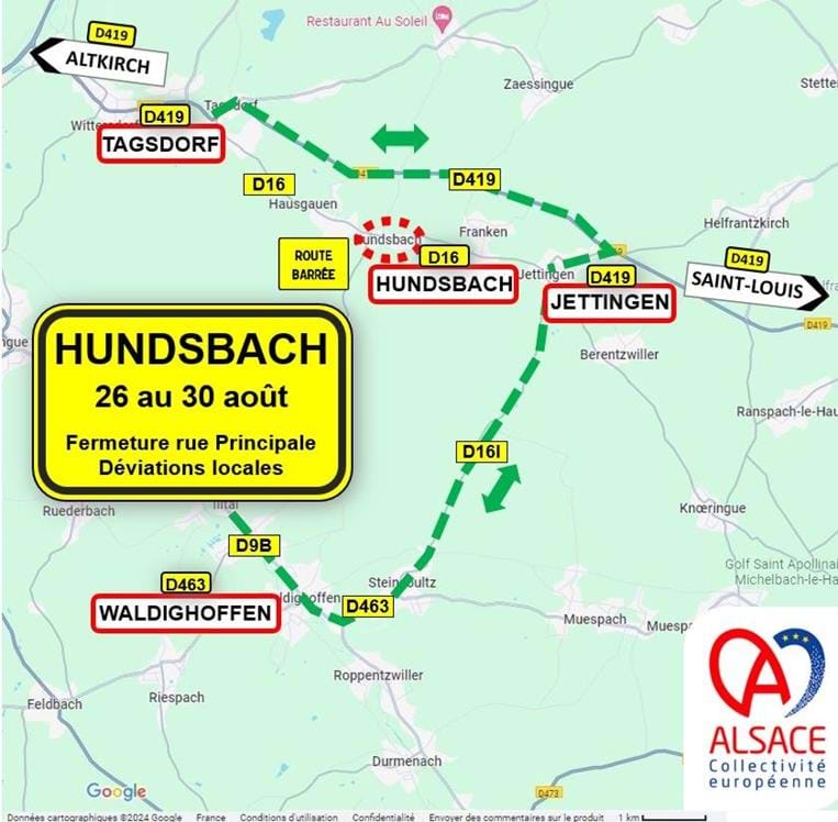 Travaux à Hundsbach.