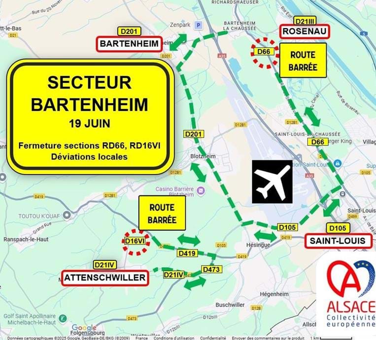 Travaux secteur de Bartenheim