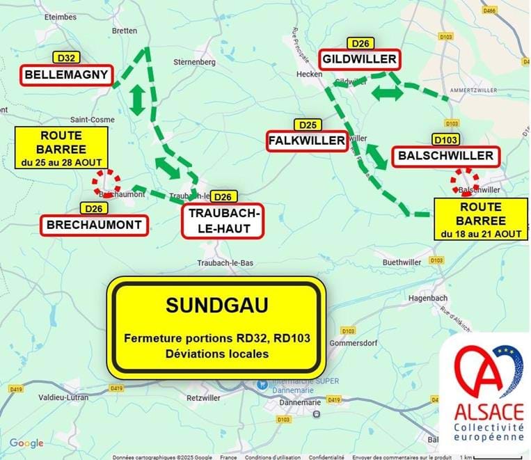 Travaux à Bréchaumont et à Balschwiller