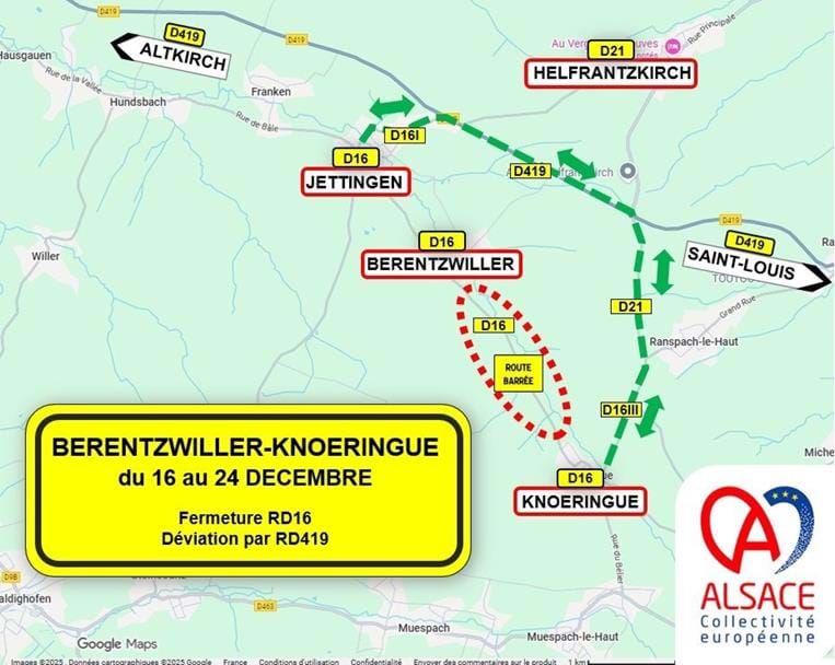 Travaux entre Berentzwiller et Knoeringue
