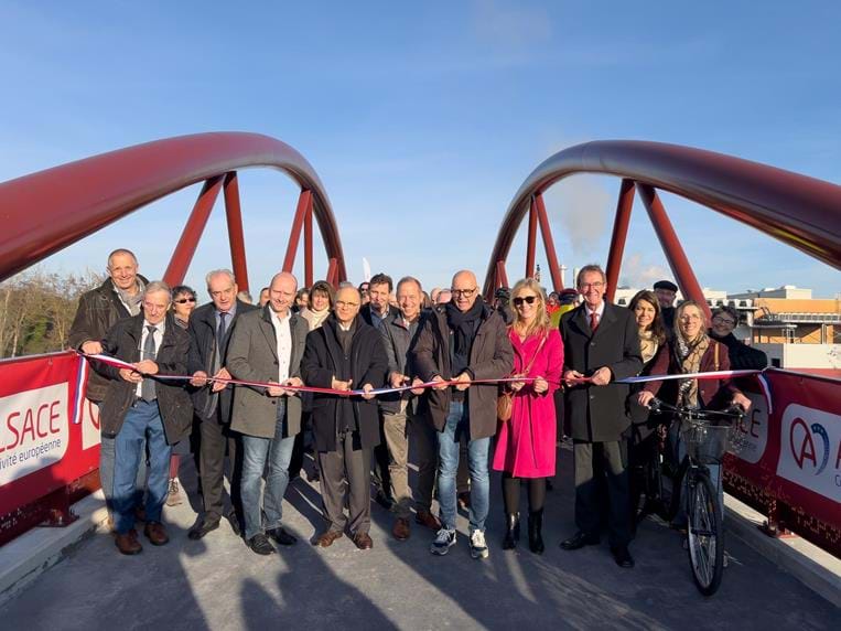 5A3F - inauguration de la passerelle piétons cyclistes - photo 3